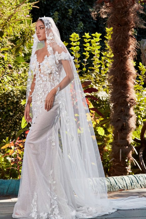 3D floral lace mermaid wedding dress [1]