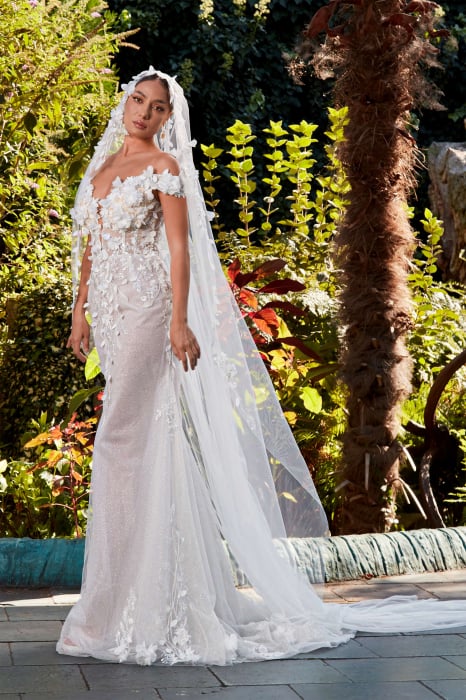 3D floral lace mermaid wedding dress [2]