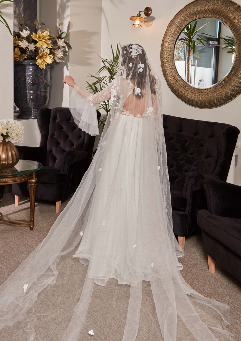 Bohemian a line wedding dress [7]