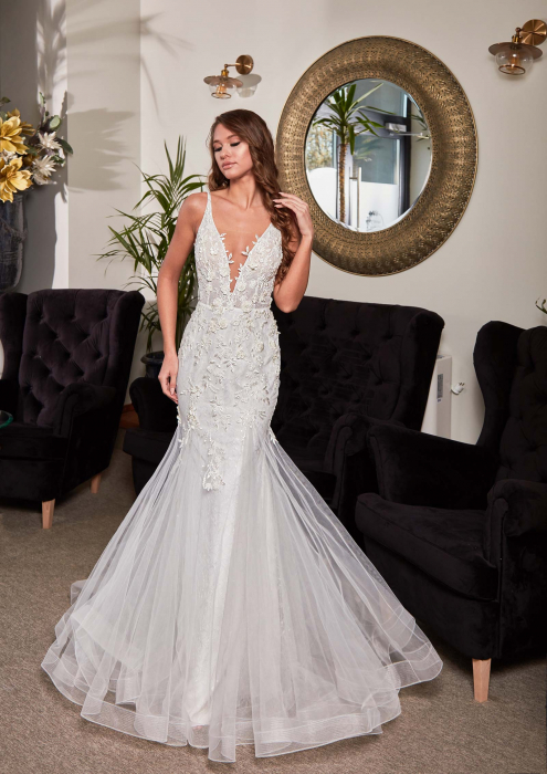 3D lace mermaid wedding dress [2]