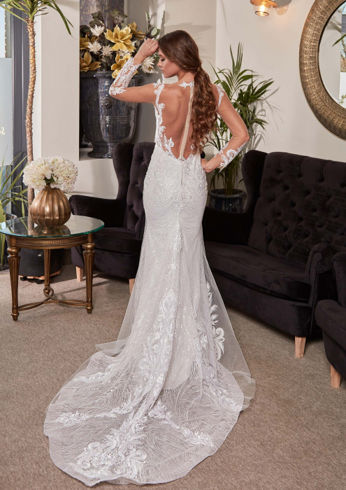 Glittery lace mermaid wedding dress [5]
