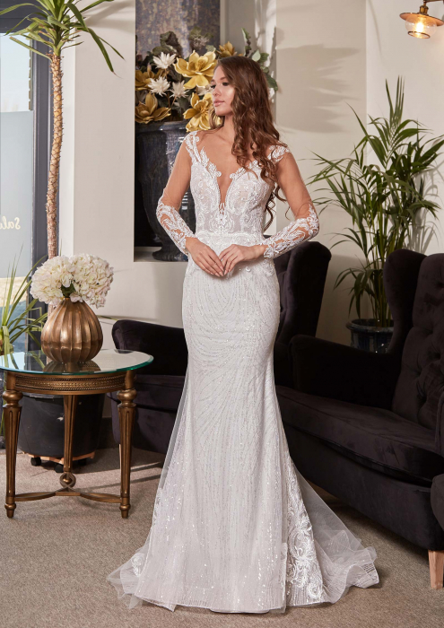 Glittery lace mermaid wedding dress [3]