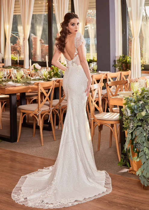 Sparkly lace mermaid wedding gown [3]