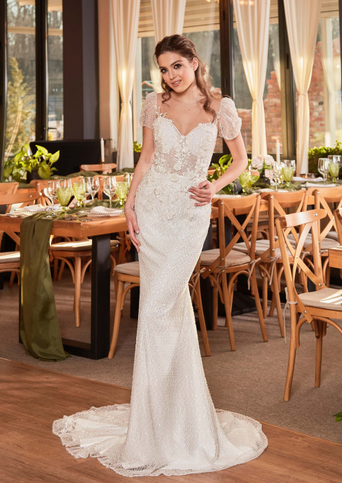 Sparkly lace mermaid wedding gown [1]