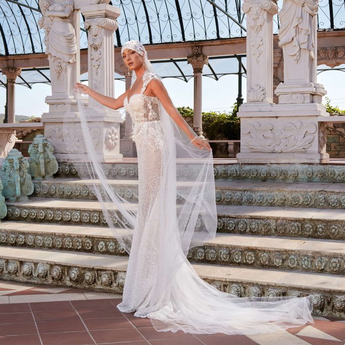 Luxury sparkling mermaid wedding dress [7]