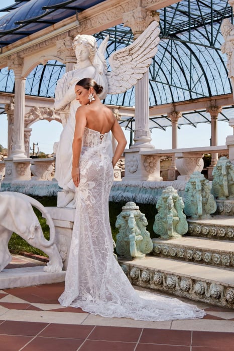 lace mermaid wedding dress with overskirt [2]