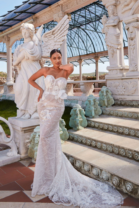 lace mermaid wedding dress with overskirt [5]
