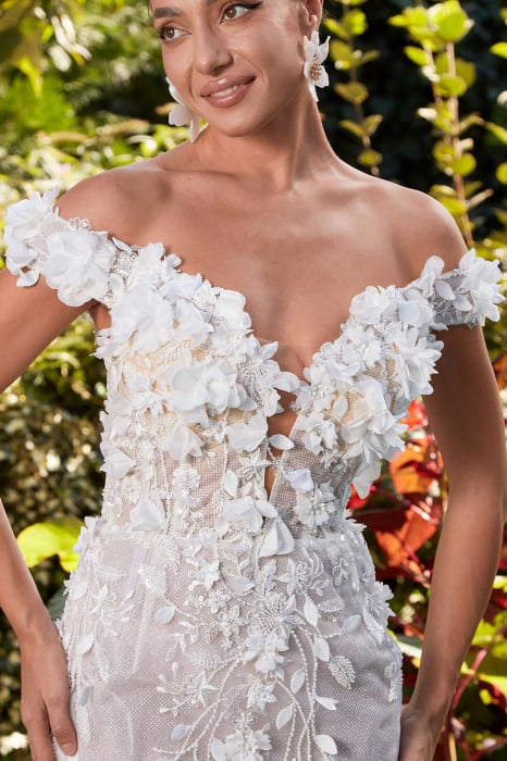 3D floral lace mermaid wedding dress [8]