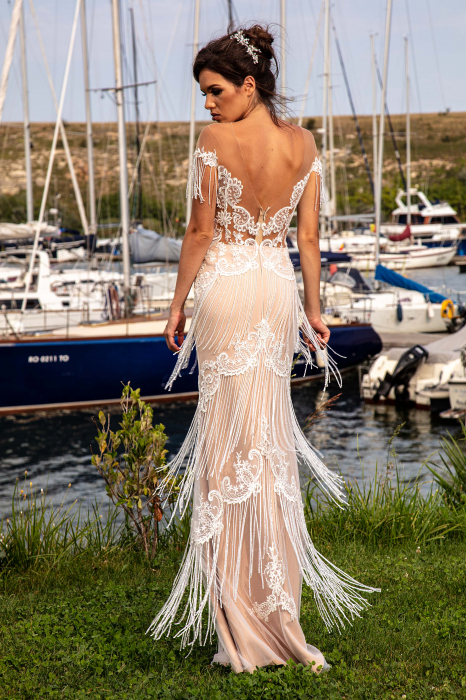 California- Fringe sheath wedding dress [3]