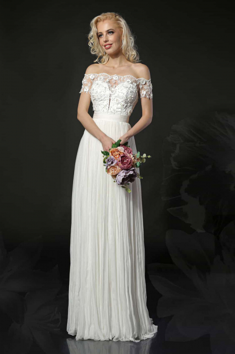 Celeste- Romantic pure silk wedding dress [2]