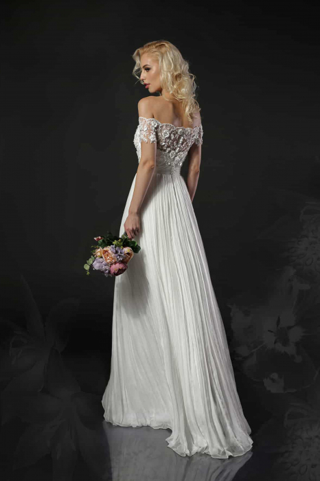Celeste- Romantic pure silk wedding dress [3]