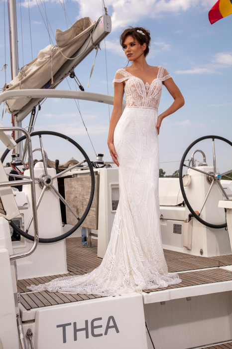 Celtica- Beaded lace mermaid wedding dress [4]