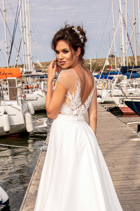 Charisma- A-line satin & lace wedding dress [5]