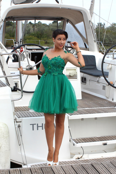 Cocktail tulle & lace dress- 2520 [7]