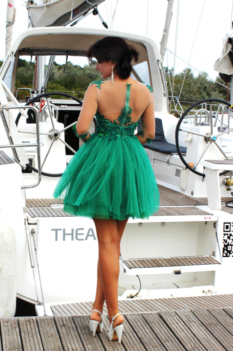 Cocktail tulle & lace dress- 2520 [3]