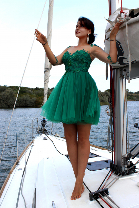 Cocktail tulle & lace dress- 2520 [5]