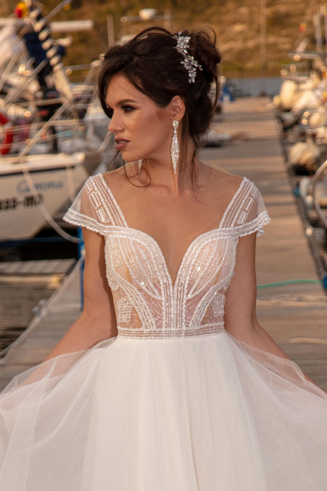 Crystal- Lace & tulle light wedding dress [6]