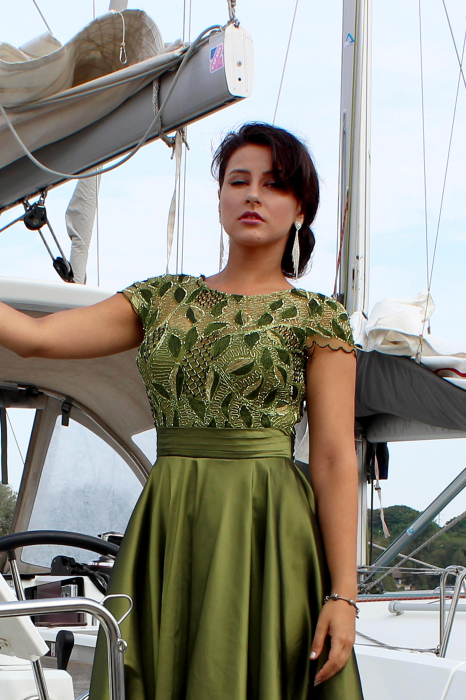 Elegant taffeta dress- 2521 [1]