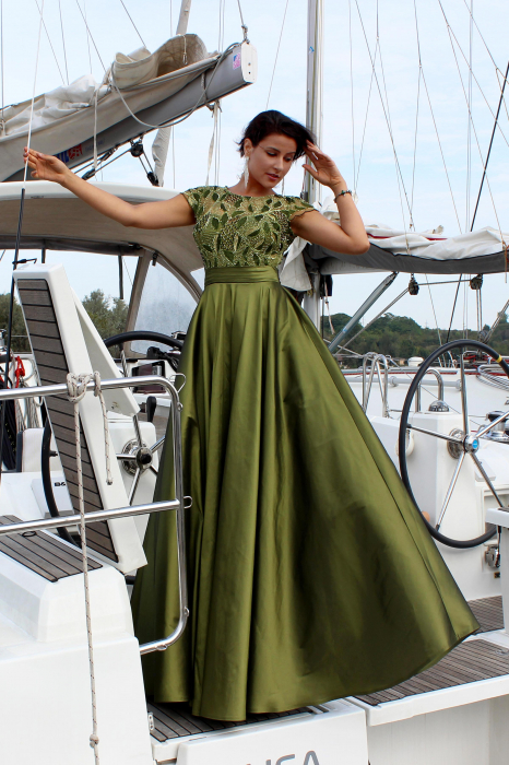 Elegant taffeta dress- 2521 [3]