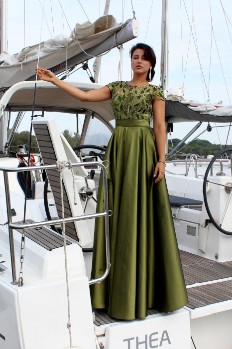 Elegant taffeta dress- 2521 [4]