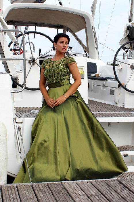 Elegant taffeta dress- 2521 [2]