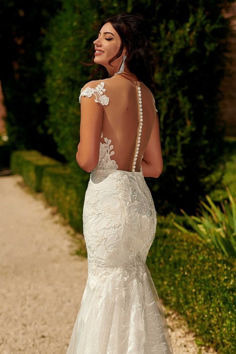 Elisa- Floral lace mermaid wedding dress [6]