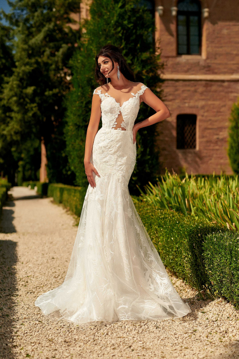 Elisa- Floral lace mermaid wedding dress [2]