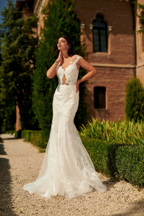 Elisa- Floral lace mermaid wedding dress [4]