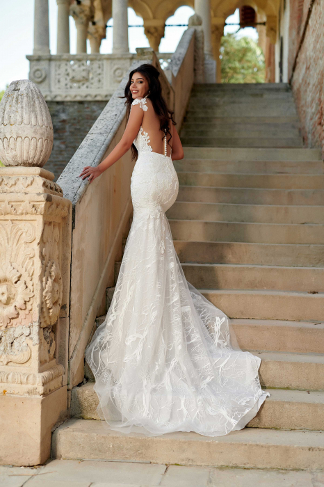 Elisa- Floral lace mermaid wedding dress [1]