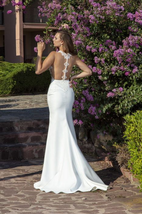 Franca- Open back satin mermaid wedding dress [5]