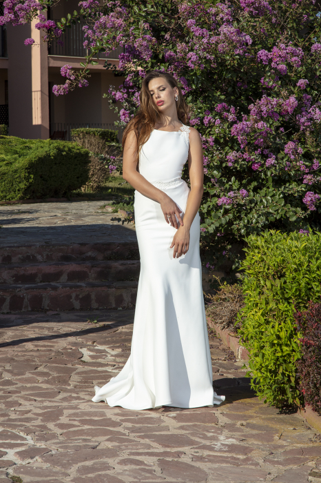 Franca- Open back satin mermaid wedding dress [3]