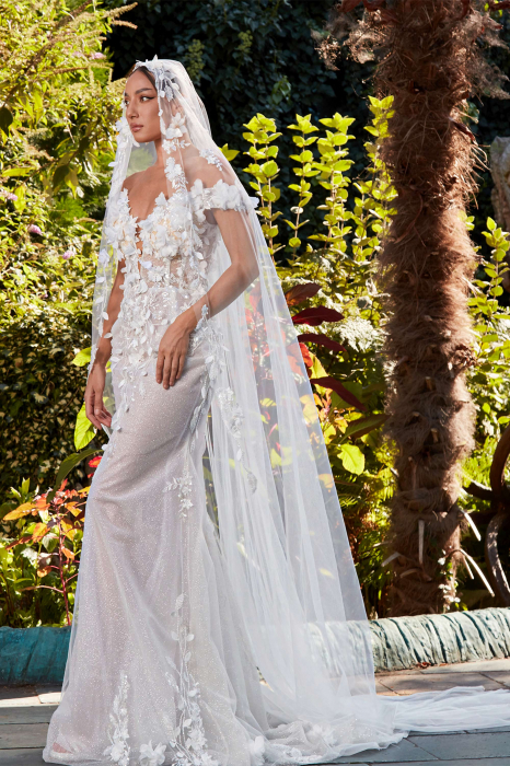 3D Flowers bridal veil [1]