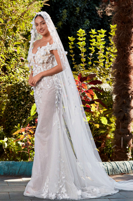 3D Flowers bridal veil [4]