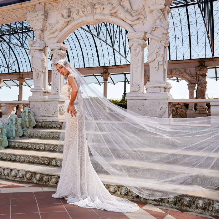 Lace applique bridal veil [2]