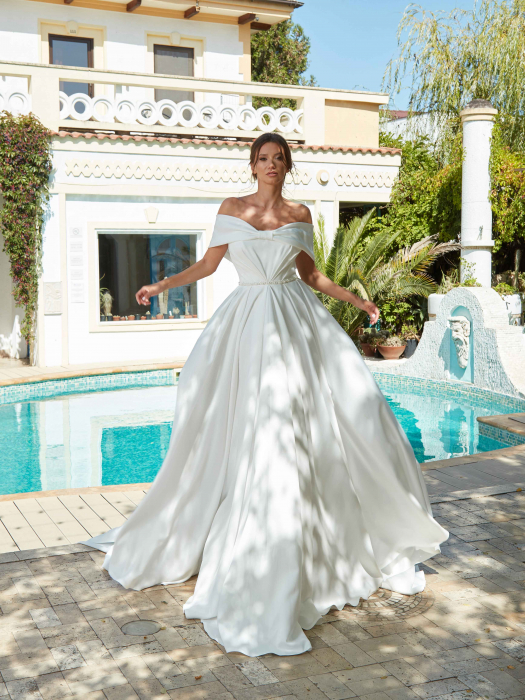 minimalist satin wedding dress [1]