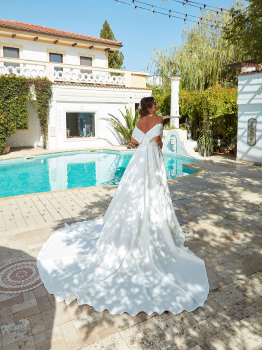 minimalist satin wedding dress [6]