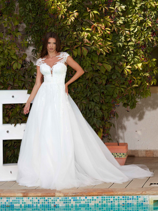 A-line lace wedding gown [2]