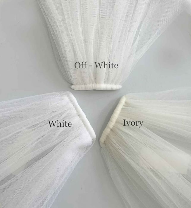One tier simple wedding veil [7]