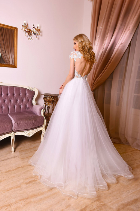 Nicola- Open back A-line wedding dress [4]