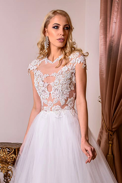 Nicola- Open back A-line wedding dress [1]