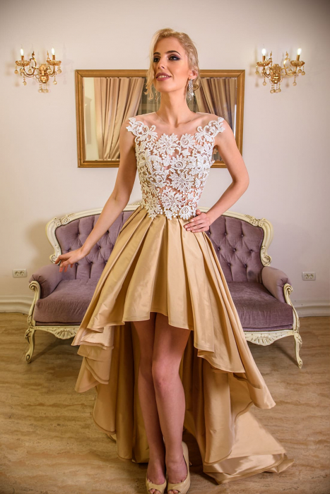 Nirvana- High-low colored wedding dress [1]