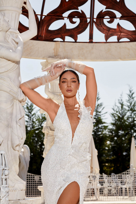 Sheer pearls bridal gloves [4]