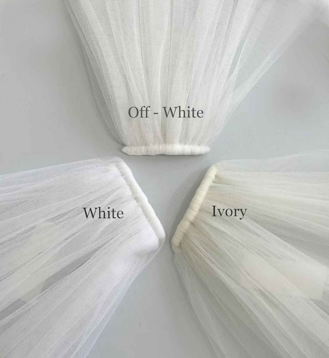 Two tiers simple wedding veil [9]