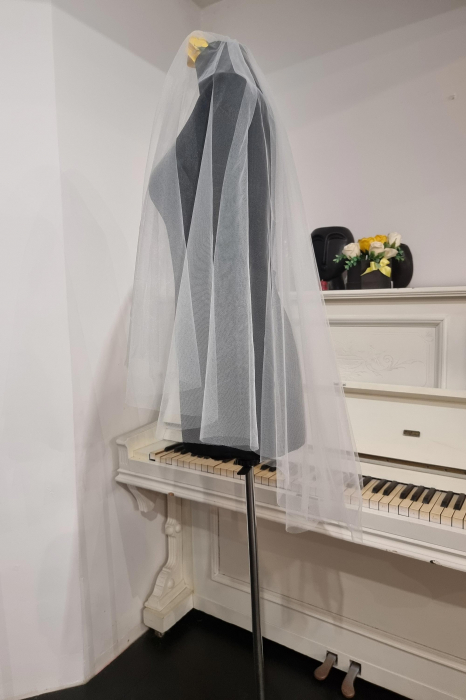 Two tiers simple wedding veil [7]