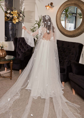 Bohemian a line wedding dress [6]