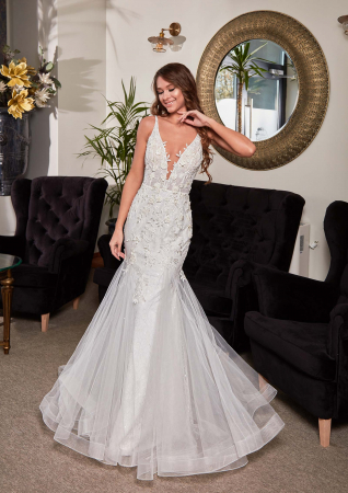 Sparkly & Glitter - 3D lace mermaid wedding dress