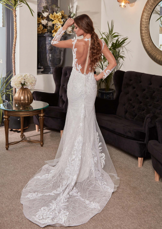 Glittery lace mermaid wedding dress [4]