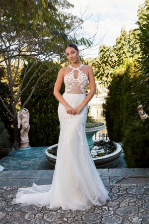 Lace mermaid wedding dress with open back [3]