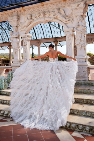 lace mermaid wedding dress with overskirt [7]
