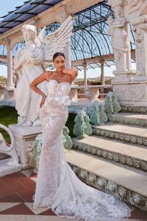 lace mermaid wedding dress with overskirt [4]